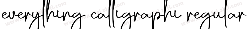 everything calligraphi regular字体转换